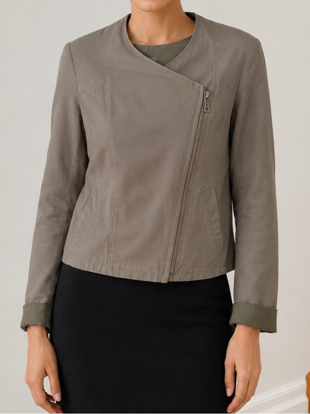 Helmut Lang Asymmetric Moto Zip Jacket